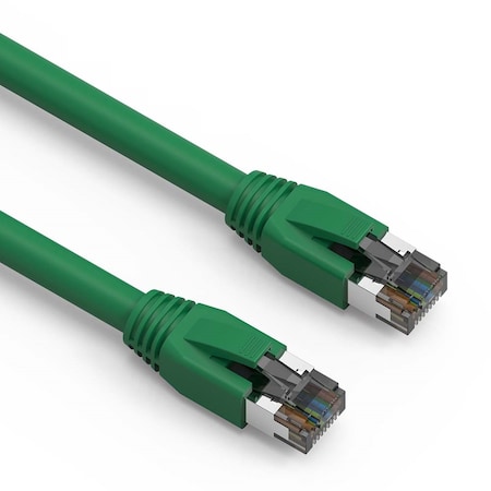 BESTLINK NETWARE CAT8 S/FTP Ethernet Network Cable 24AWG 2GHz 40G- 0.5ft- Green 100350GN